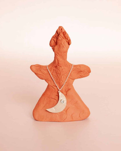 Aku Moon Necklace / Silver