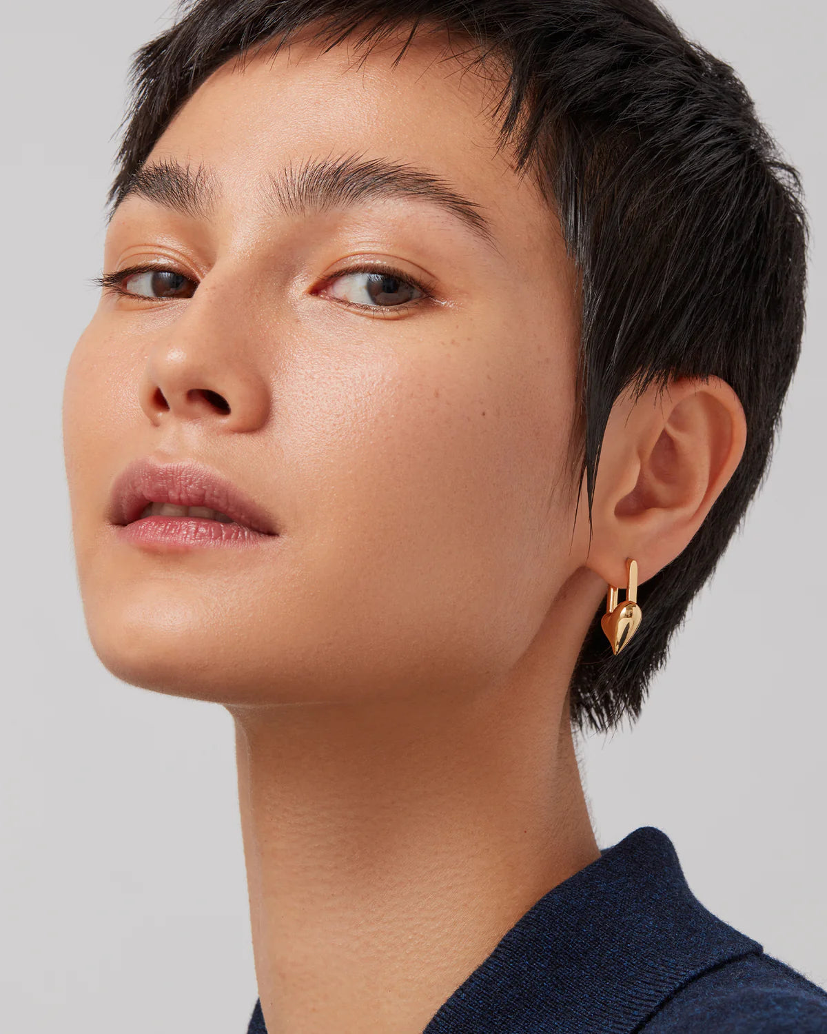 Padlock Heart Pierce / Gold