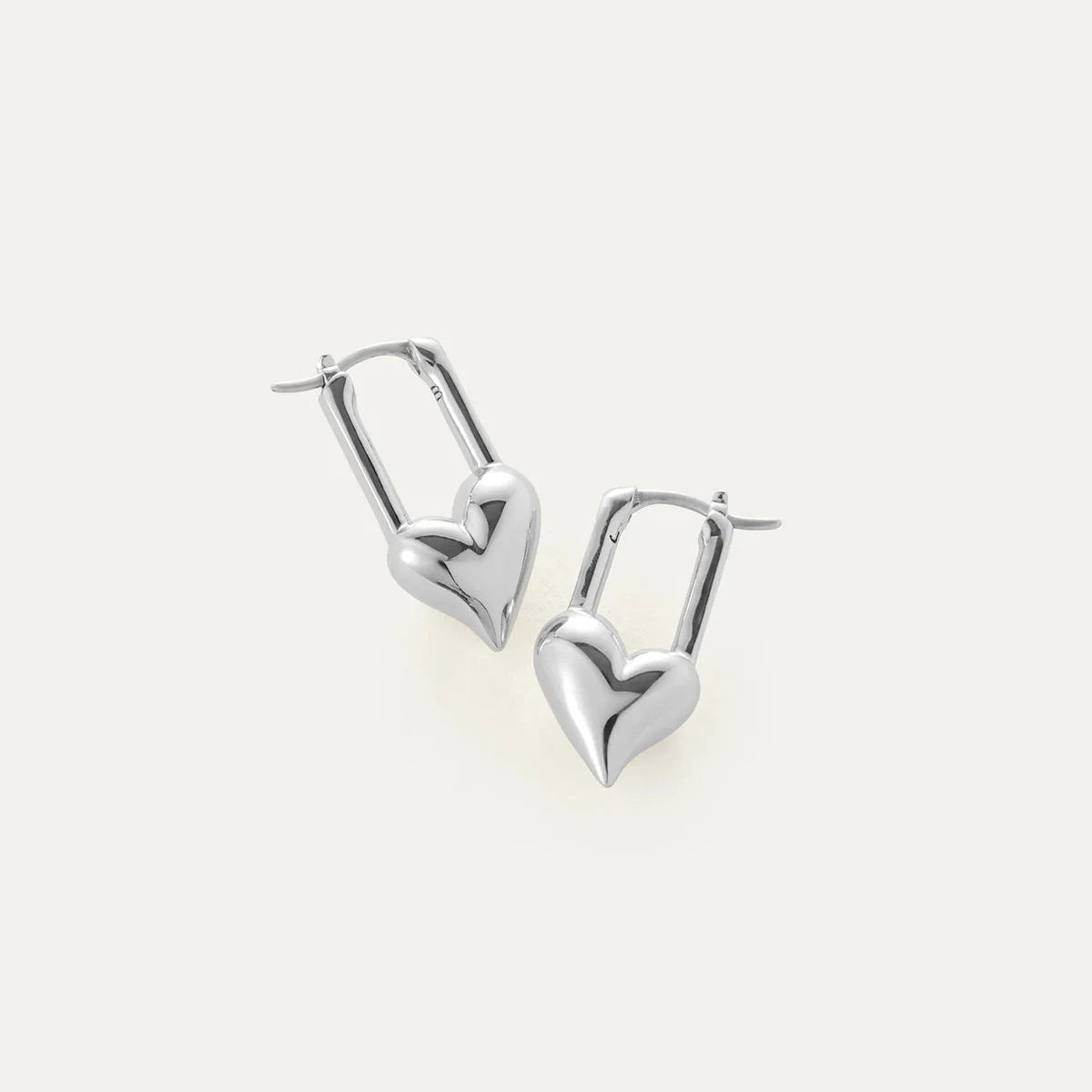 Padlock Heart Pierce / Silver