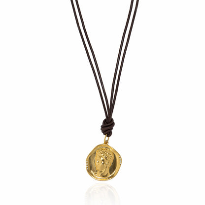 Hermis Luster Leather Necklace