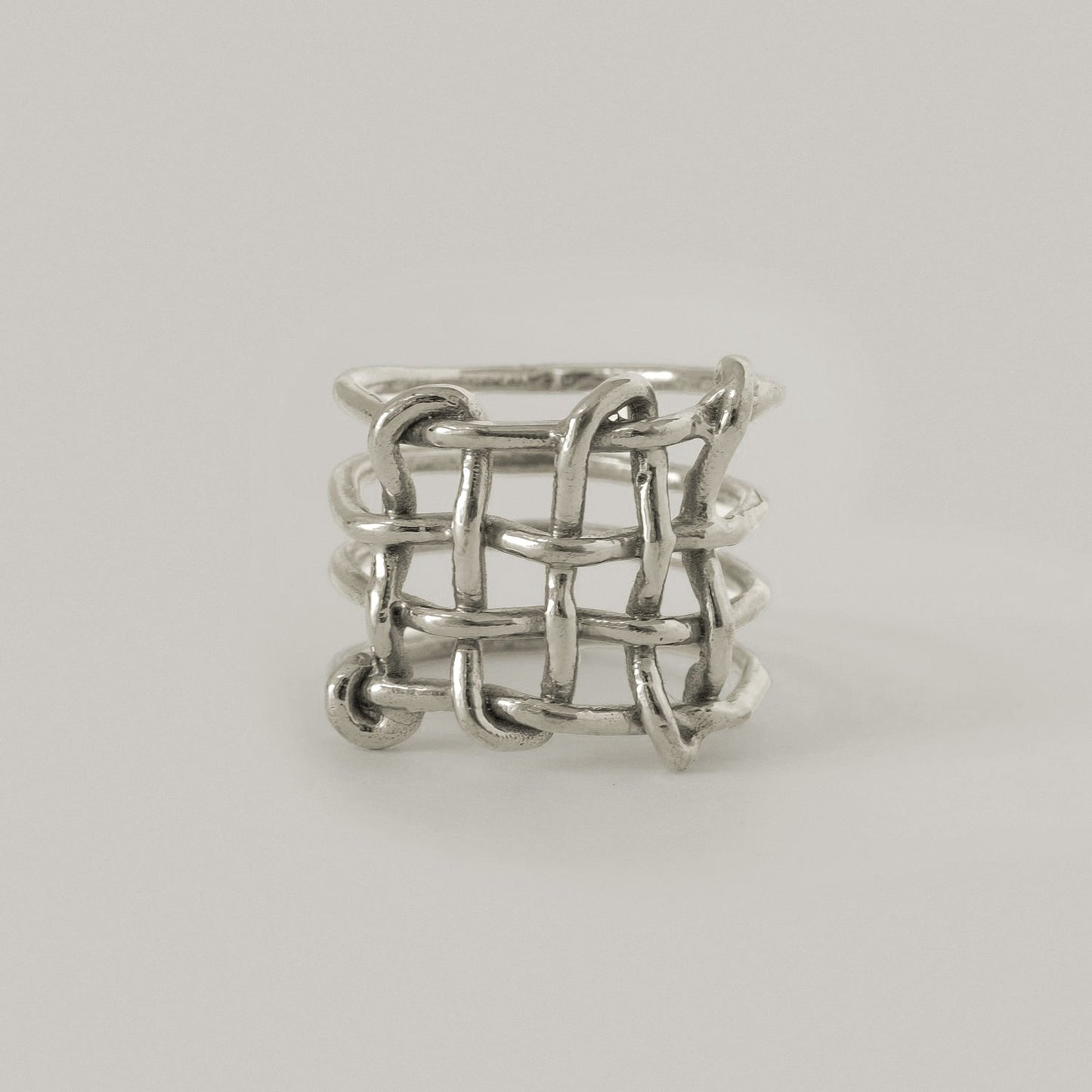 Louise Check Ring / Silver