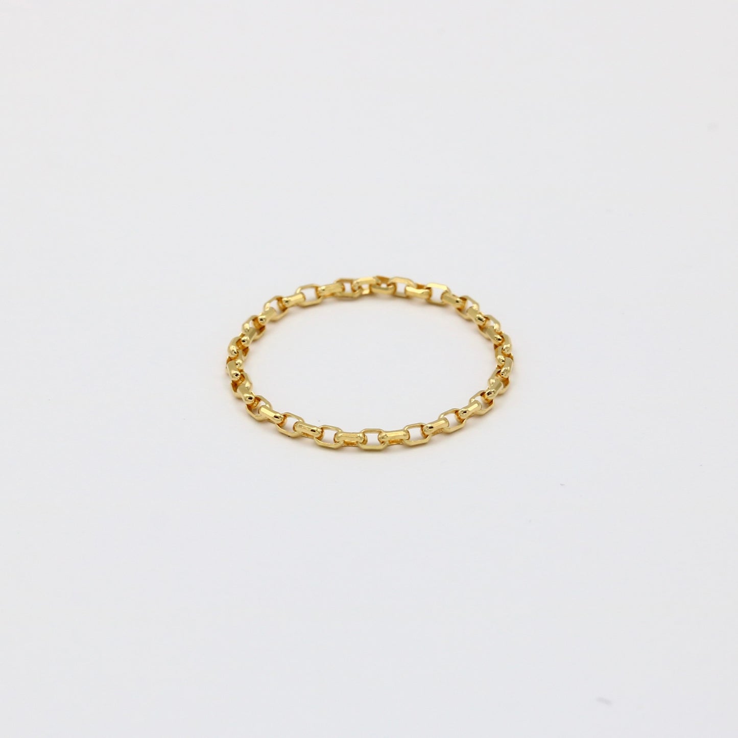 Square Chain DC Ring / 18K