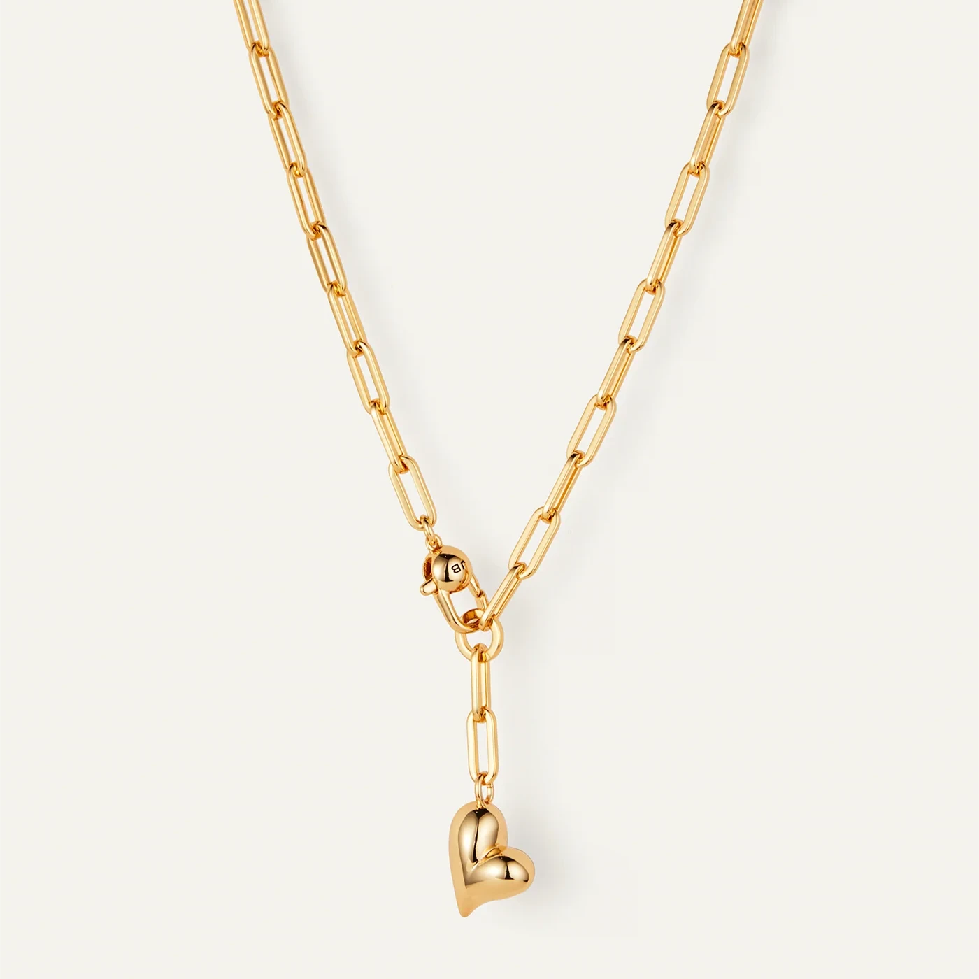 Puffy Heart Necklace / Gold