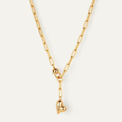 Puffy Heart Necklace / Gold