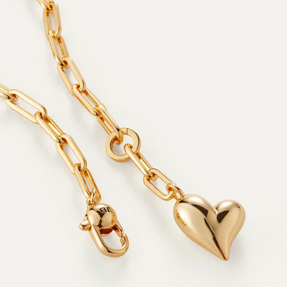 Puffy Heart Necklace / Gold