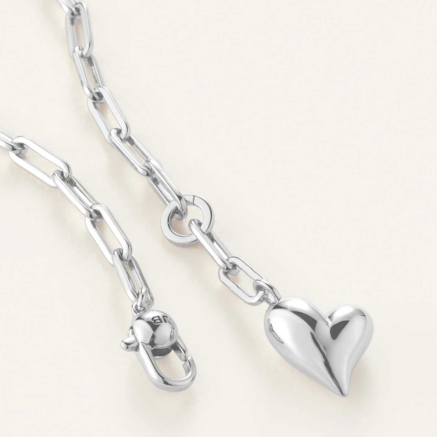 Puffy Heart Necklace / Silver