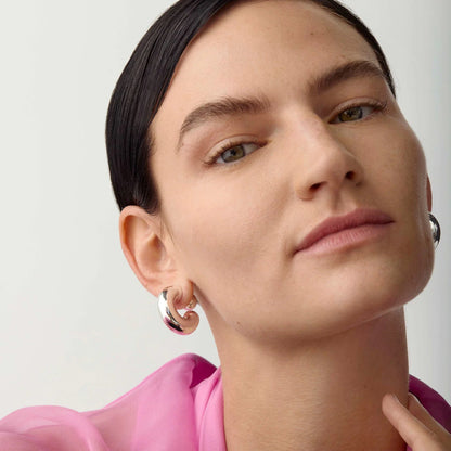 Tome Hoops L / Silver