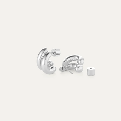 Mini Florence Hoops / Silver