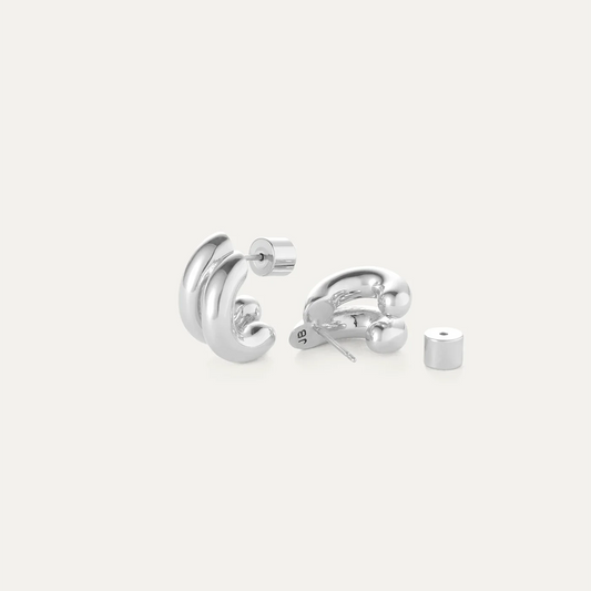 Mini Florence Hoops / Silver