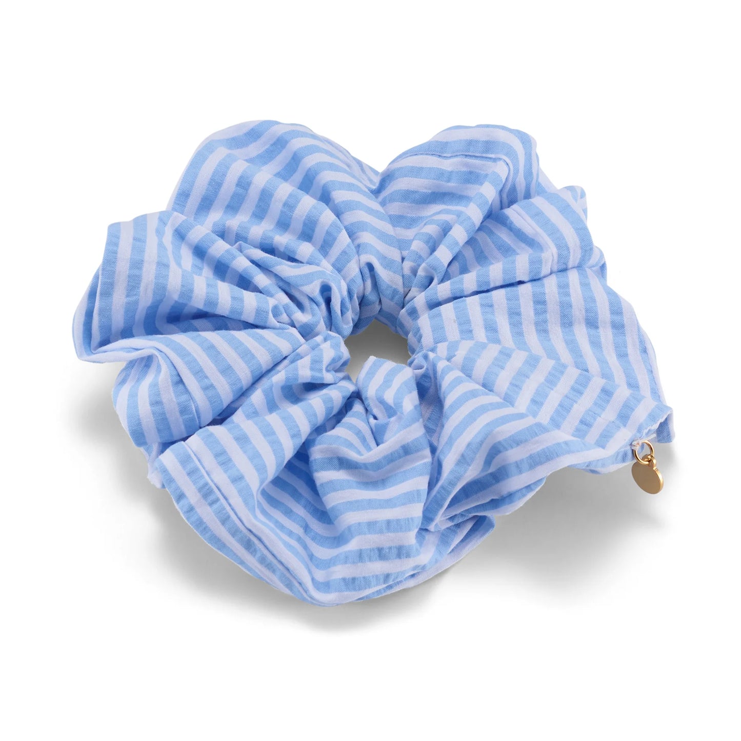 Amy Seersucker Scrunchie / Blue