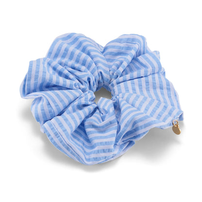 Amy Seersucker Scrunchie / Blue