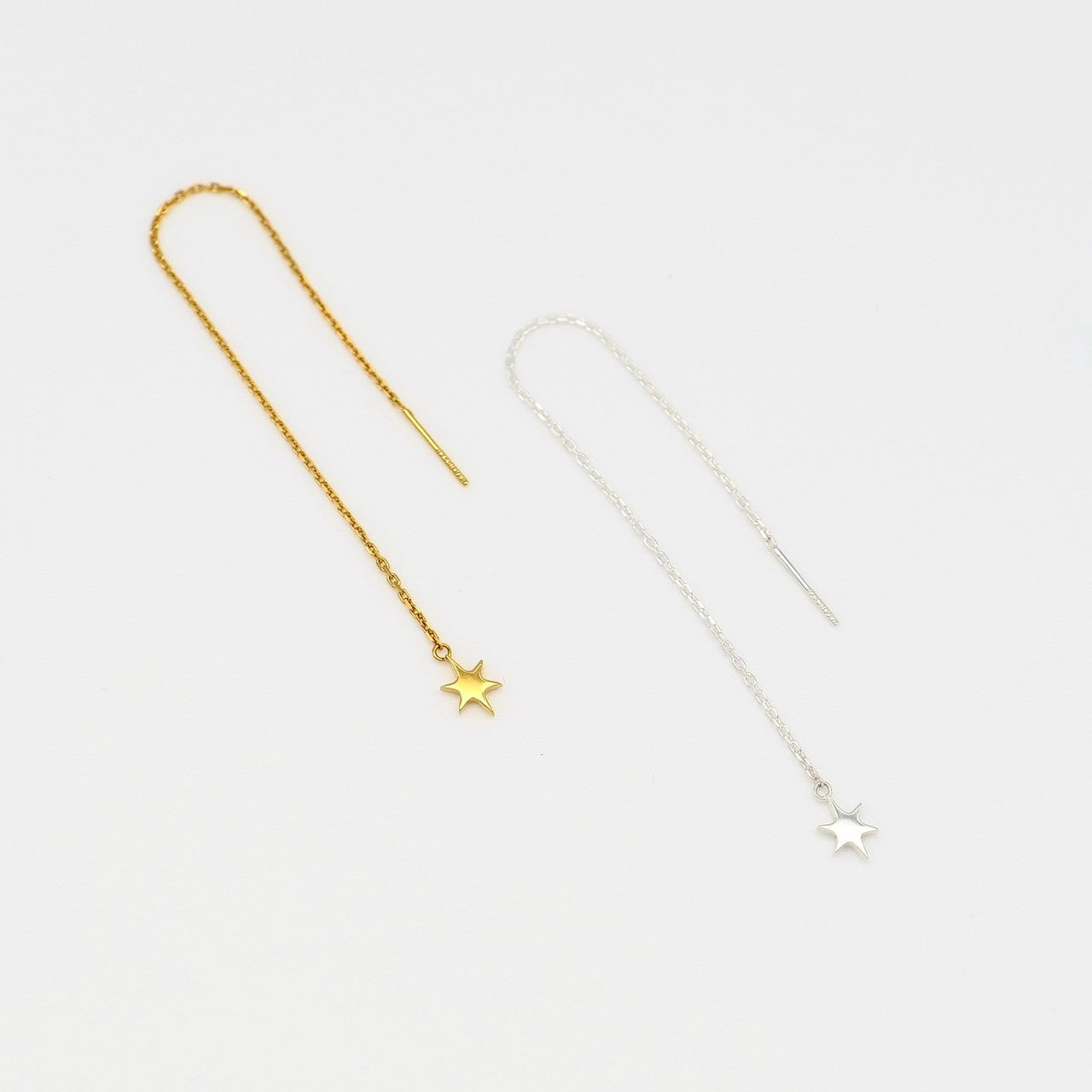 Sparkle Chain Pierce 片耳（Gold / Silver）