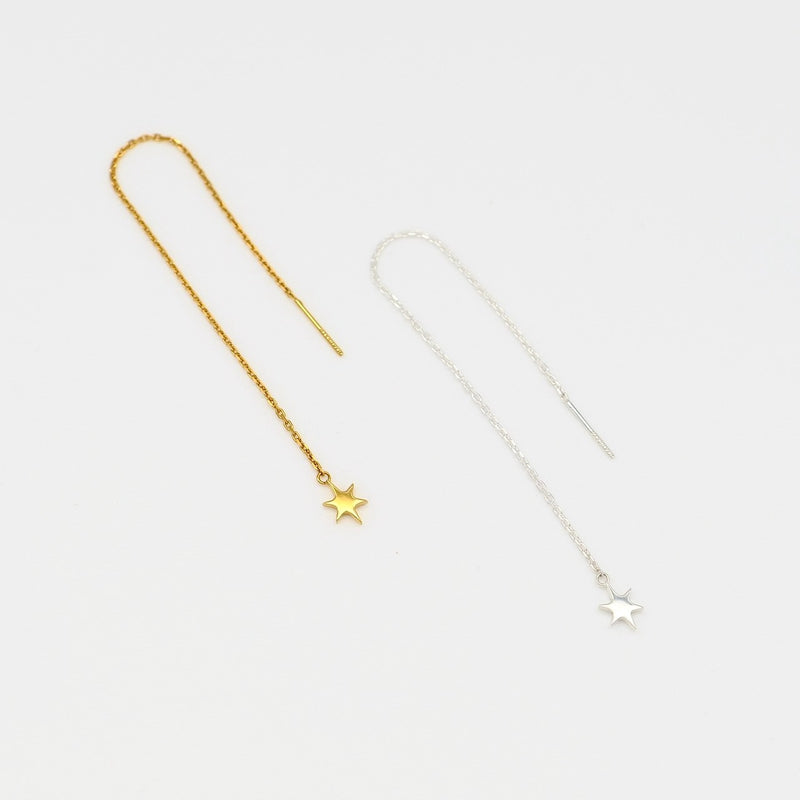Sparkle Chain Pierce 片耳（Gold / Silver）