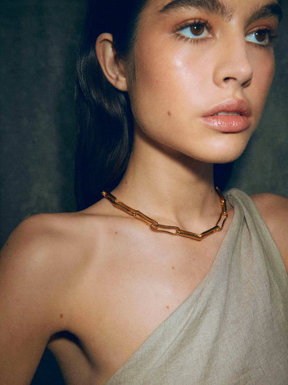 Chunky Link Necklace / Gold