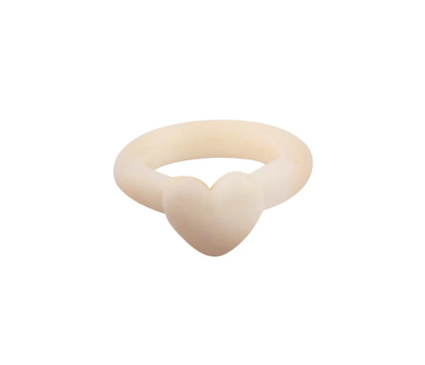 Ivory Glass Ring / Love