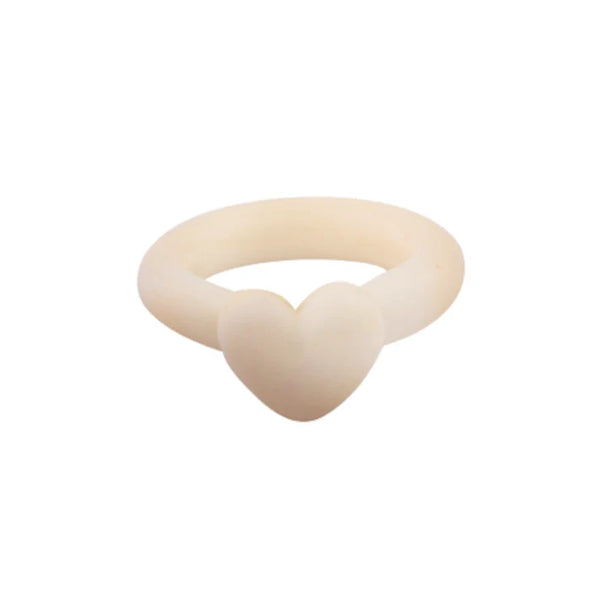 sandralexandra ガラスリング オフホワイト Ivory Glass Ring / Love ＜Sandraalexsandra サンドラレク