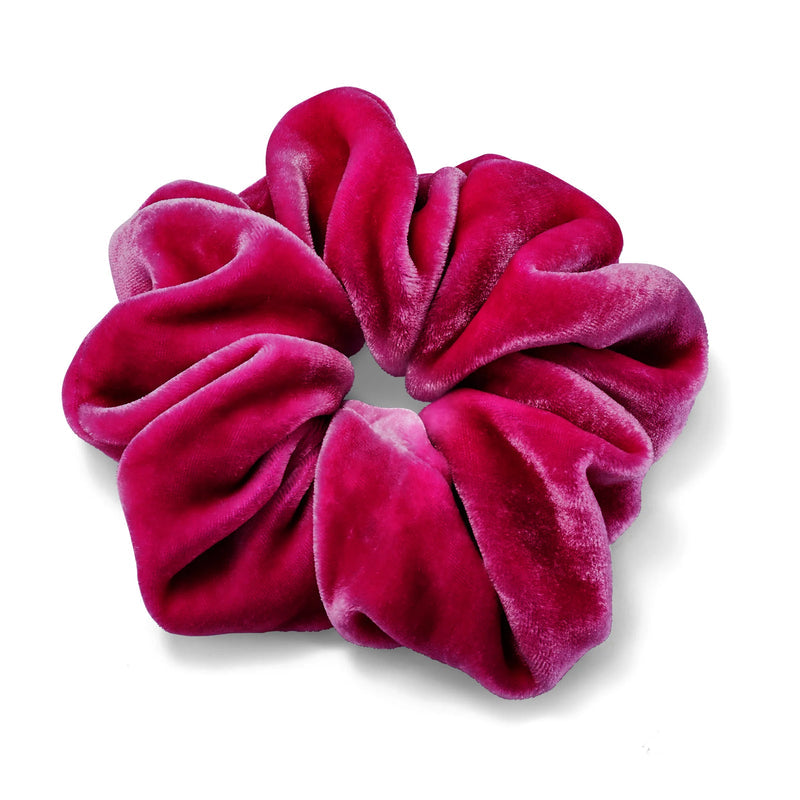 Harlow Velvet Scrunchie / Magenta