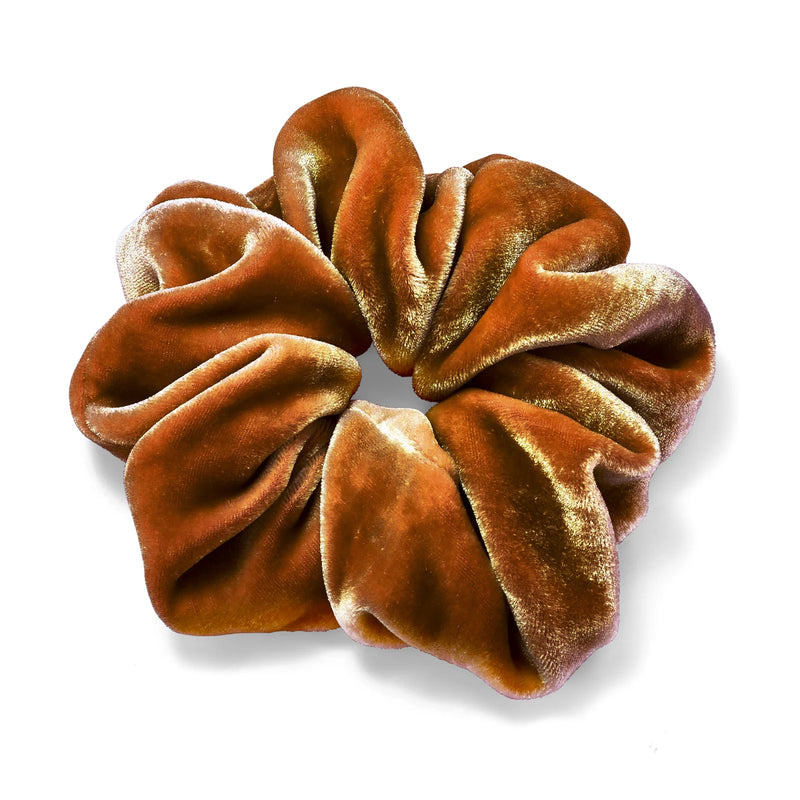 Harlow Velvet Scrunchie / Camel