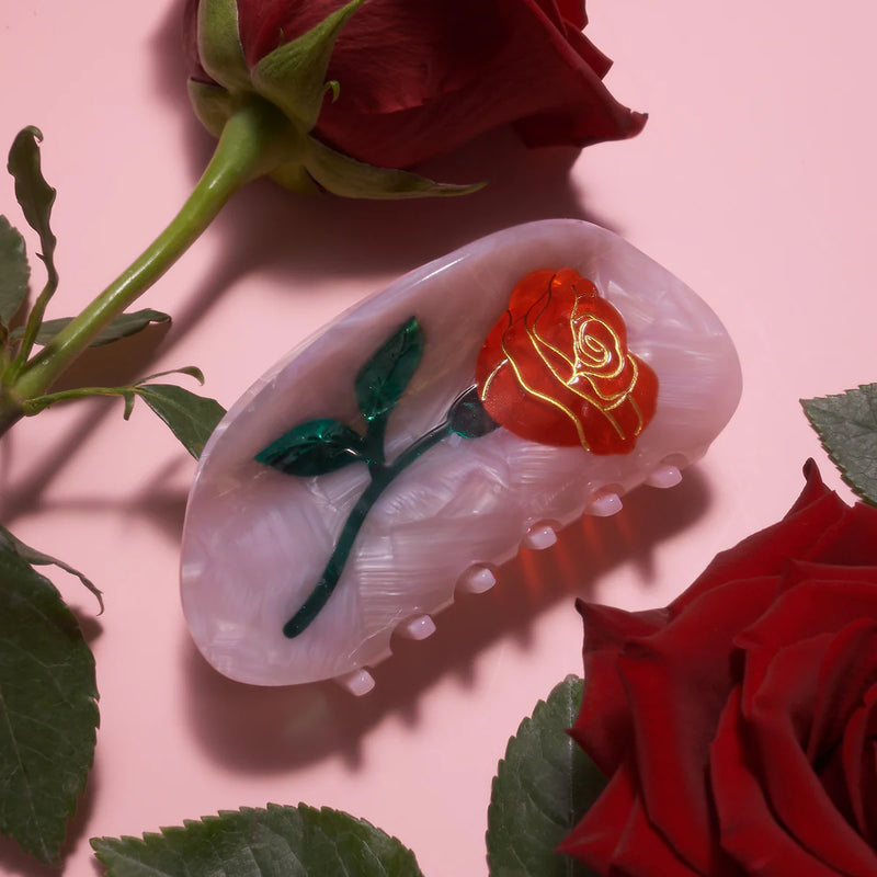 Flower Claw Clip M / Baby Pink