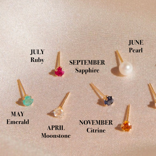 Birth Stone Studs 片耳