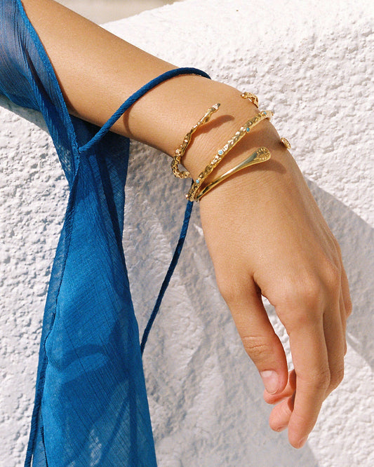 Melies Wrinkled Bangle / Gold