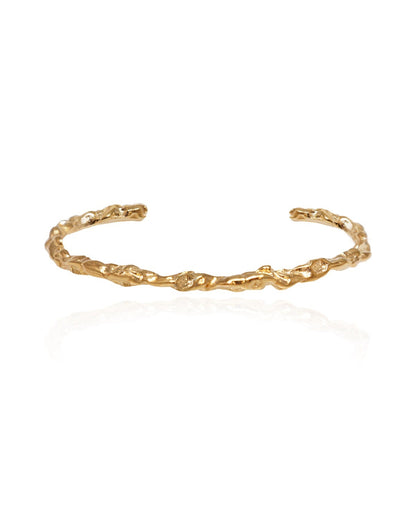 Melies Wrinkled Bangle / Gold