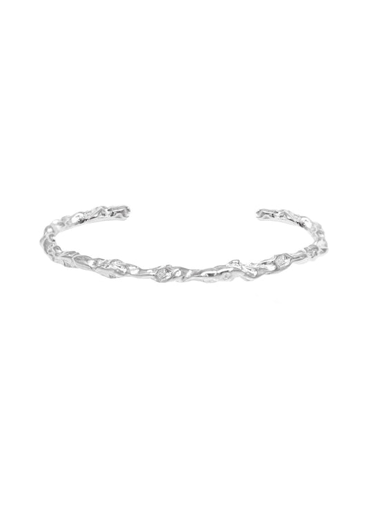 Melies Wrinkled Bangle / Silver
