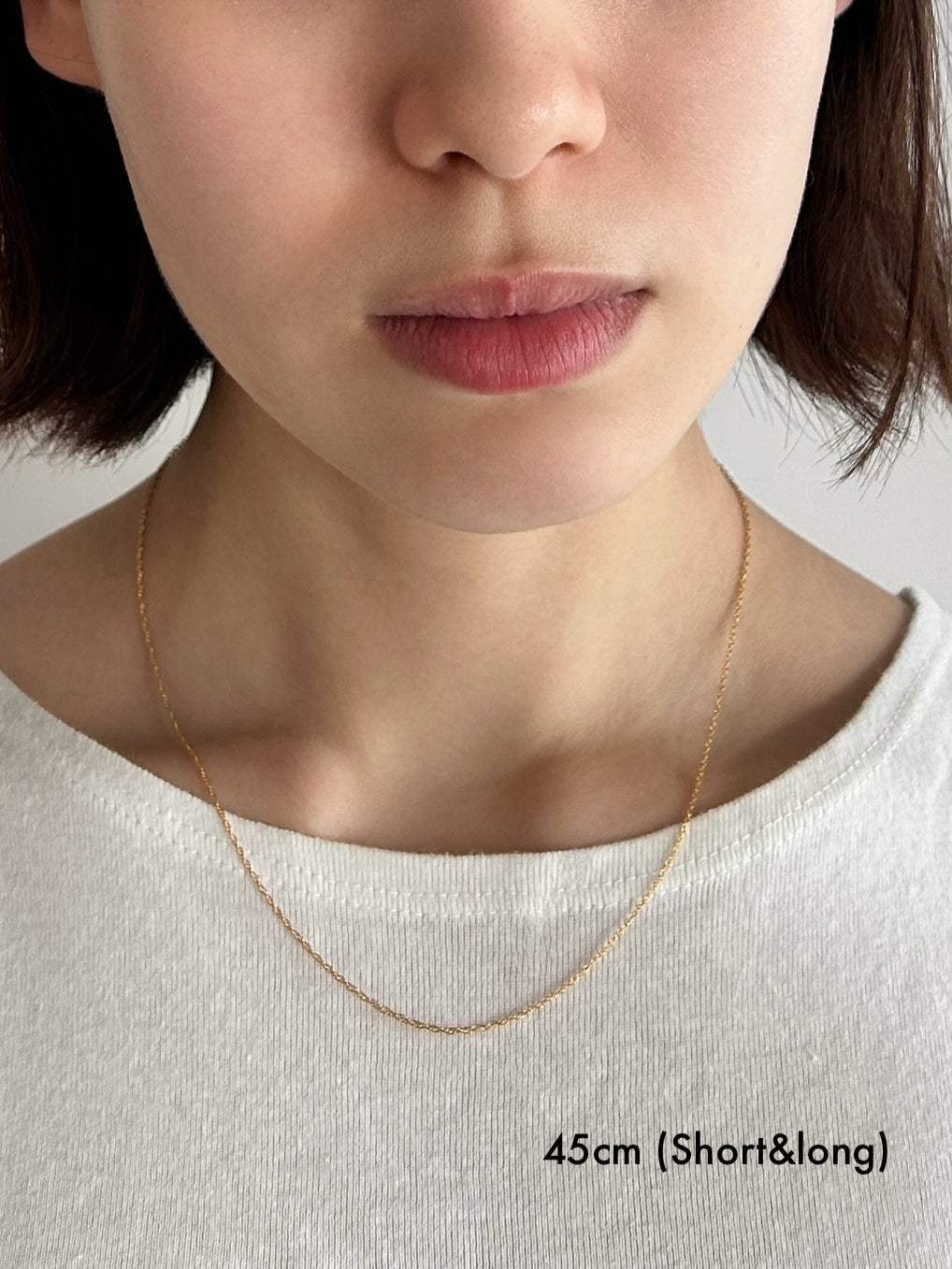Thin Rope Chain Necklace（gold / silver）
