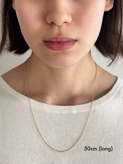 Thin Rope Chain Necklace（gold / silver）