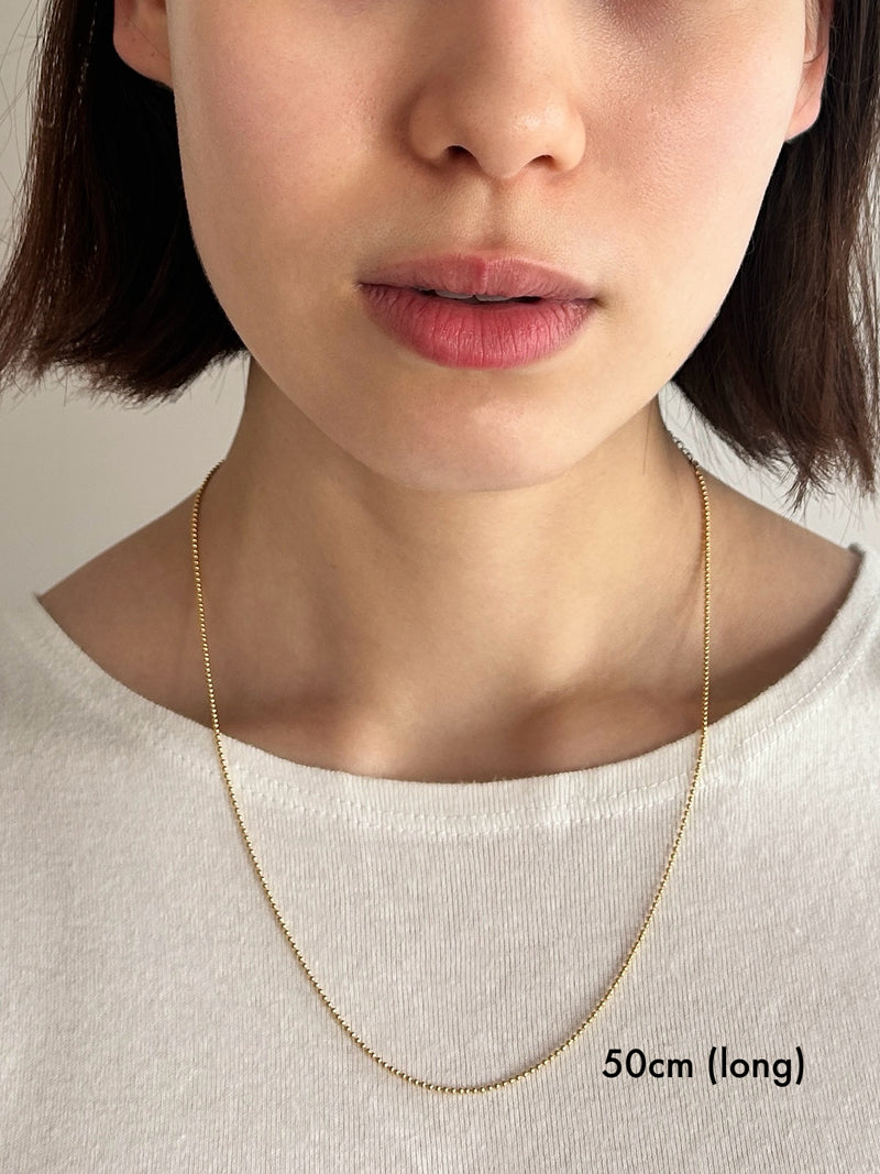 Thin Ball Chain Necklace（gold / silver）