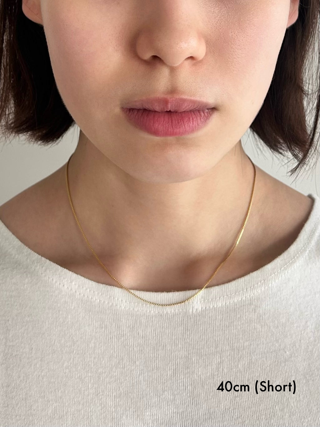 Thin Box Chain Necklace（gold / silver）＜PAULINE STUDIO