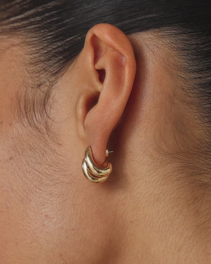 Mini Florence Hoops / Gold