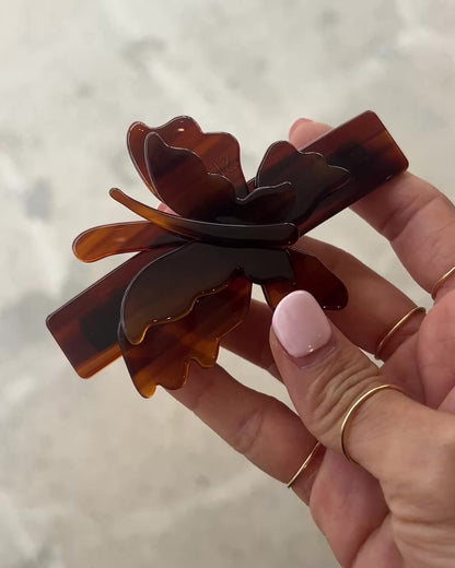Papillion Barrette / Amber