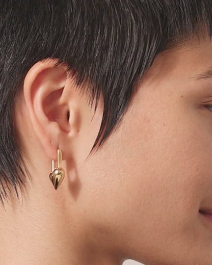 Padlock Heart Pierce / Gold