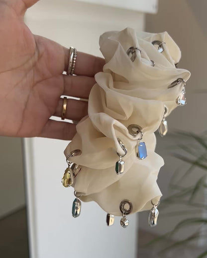 Charm Scrunchie / Silver