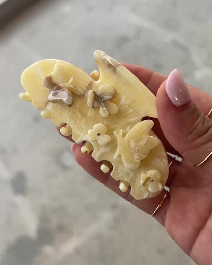 Livi Clip / Cream marble