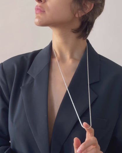 Constance Wrap Chain Necklace / Silver