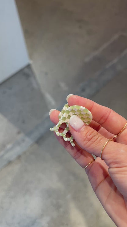 Mini Claw / Olive Check