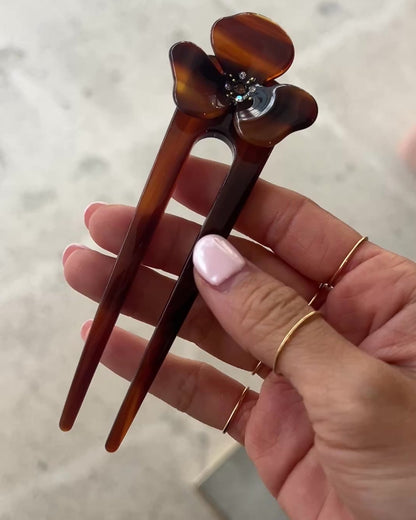 Fleur Pin /Amber