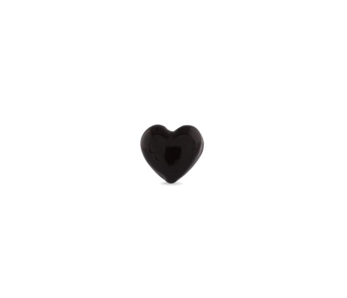 Love Glass Studs / Black