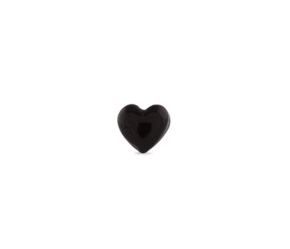 Love Glass Studs / Black