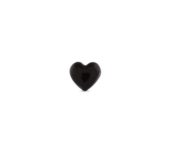Love Glass Studs / Black