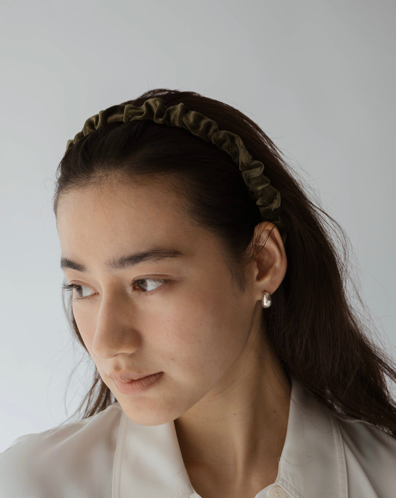 Velvet ChouChou Headband / Khaki