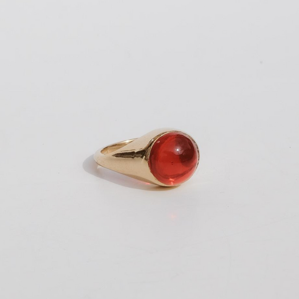 Smooth Stone Ring（Red / Yellow / Black）