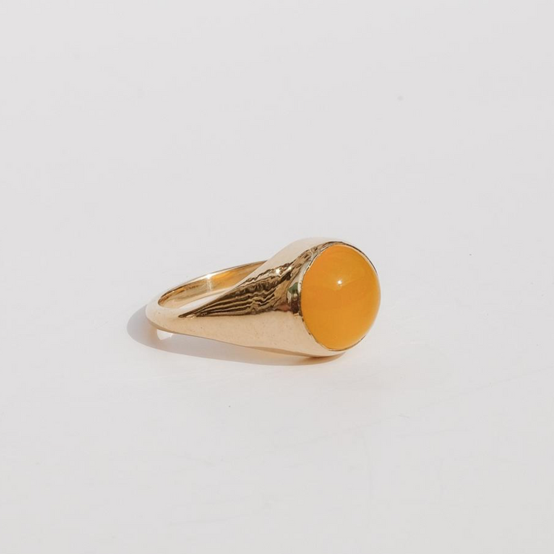 Smooth Stone Ring（Red / Yellow / Black）