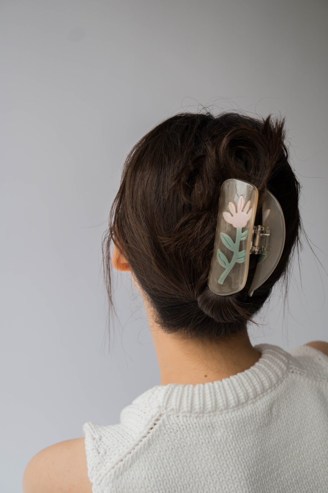 Flower Claw Clip M / Yellow