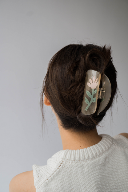 Flower Claw Clip M / Yellow