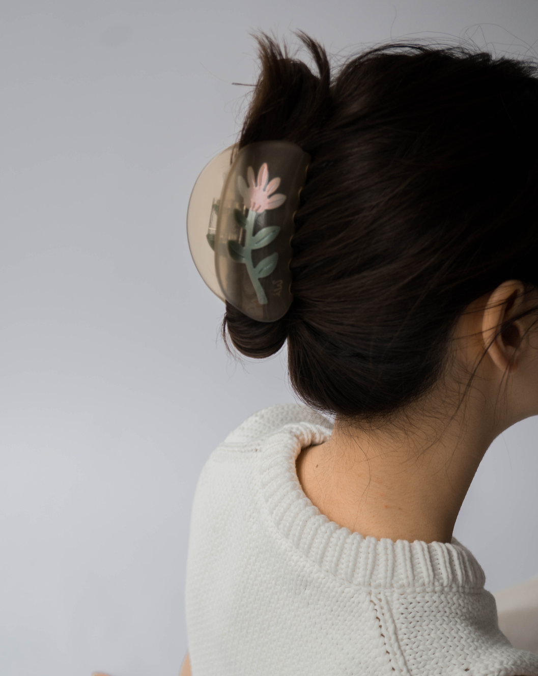 Flower Claw Clip M / Yellow