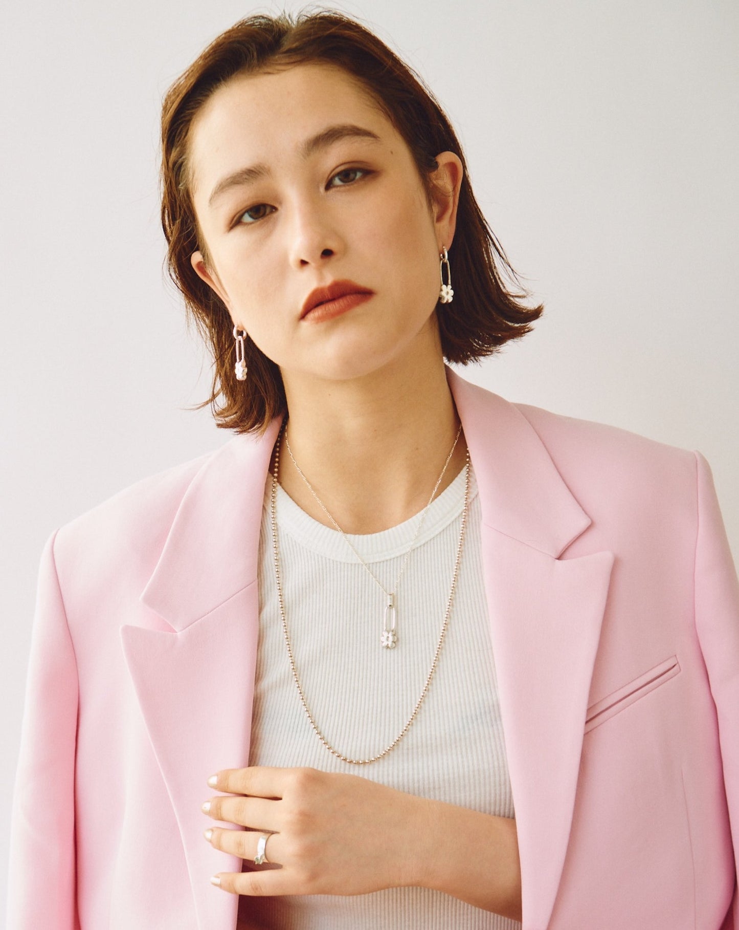 Flower Pin Pierce / Silver