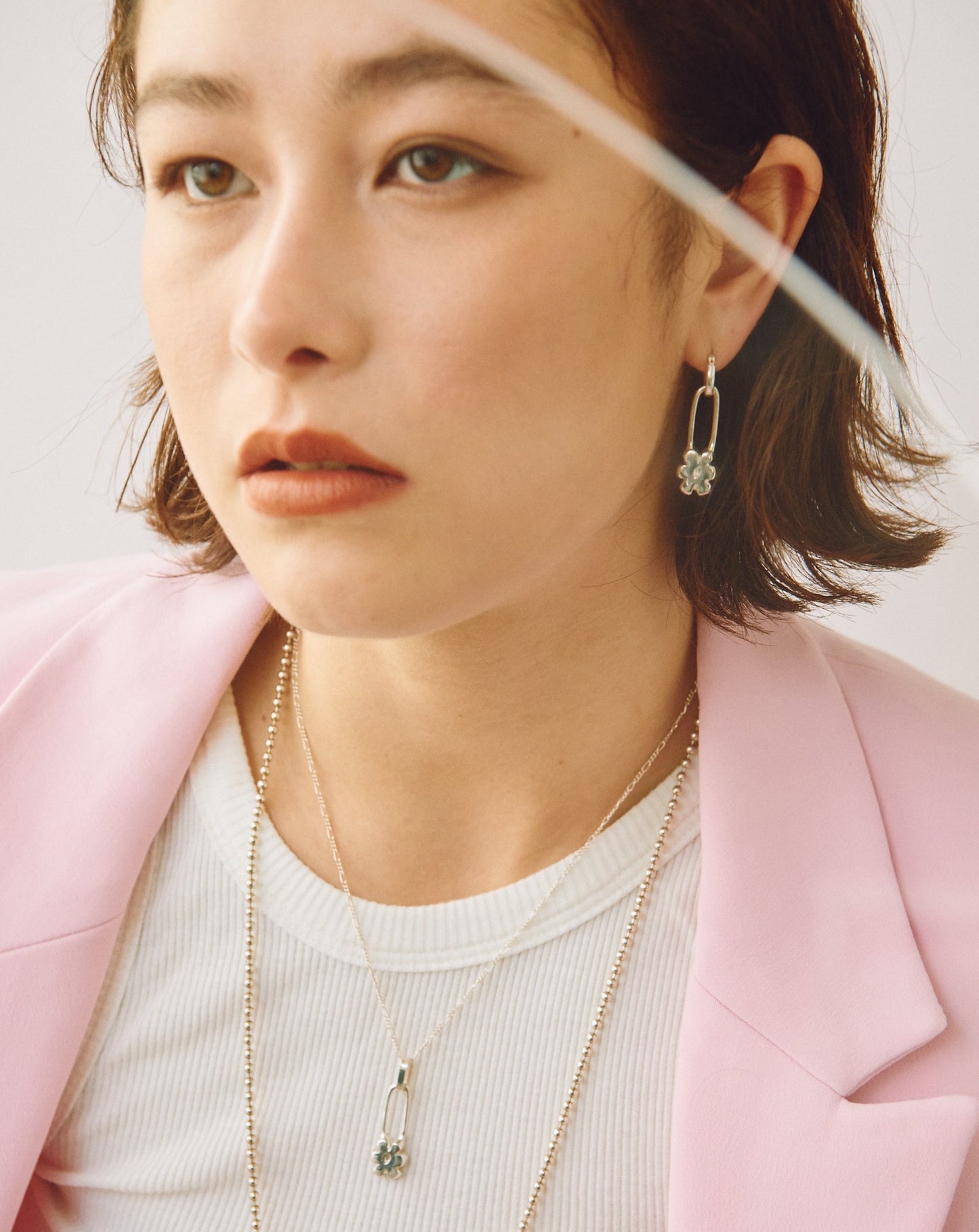 Flower Pin Pierce / Silver